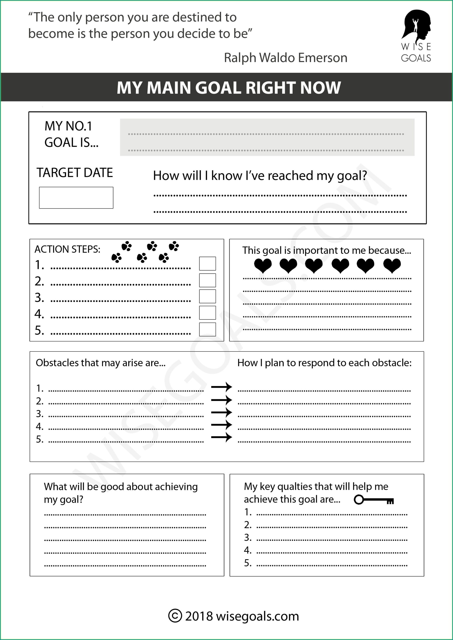 Goal Setting Worksheet For College Students Martin Lindelof