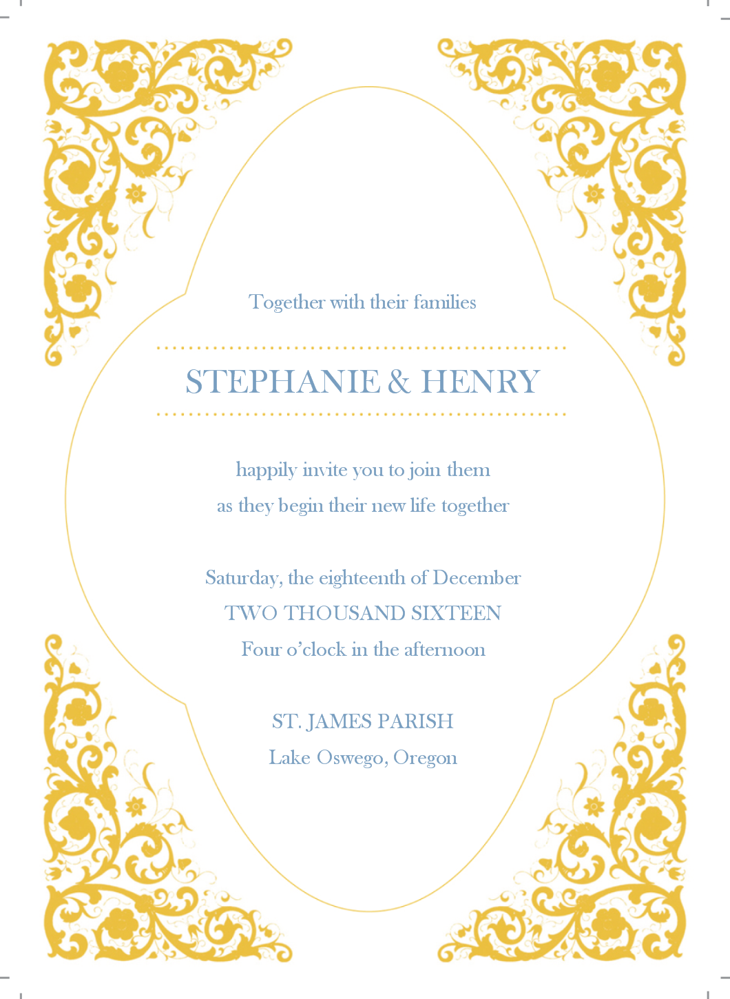 Gold Invitation Template