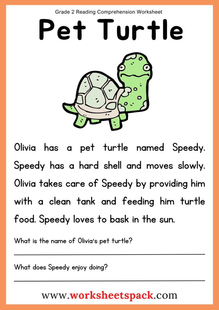 Grade 2 Reading Comprehension Worksheets Worksheetspack