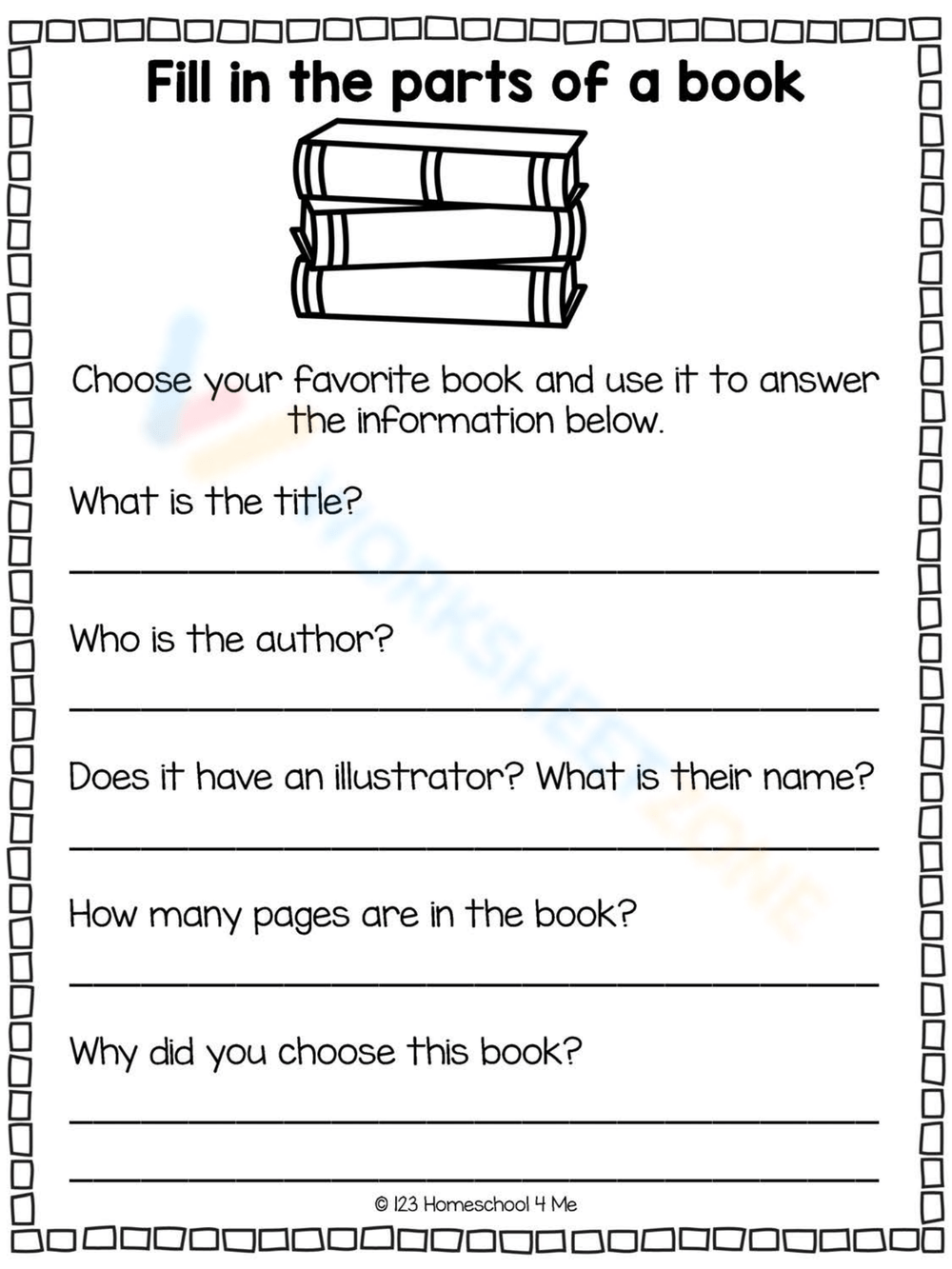 Grade 5 Parts Of A Book Worksheets 2024 Worksheets Library