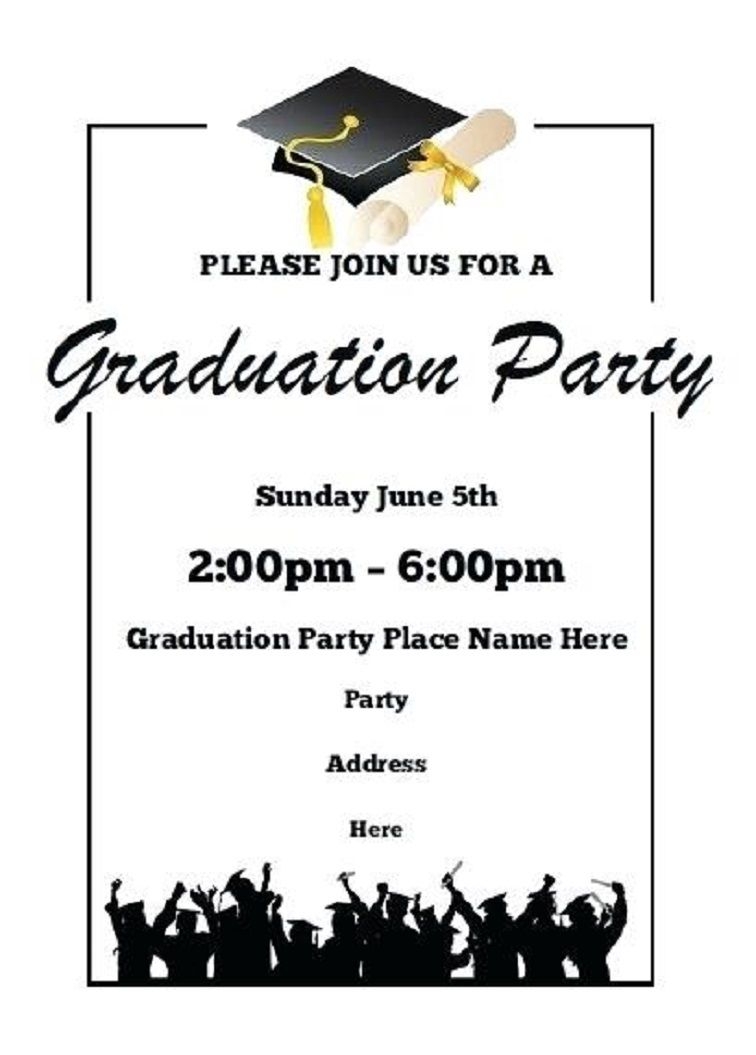 Graduation Party Invitation Template Microsoft Word