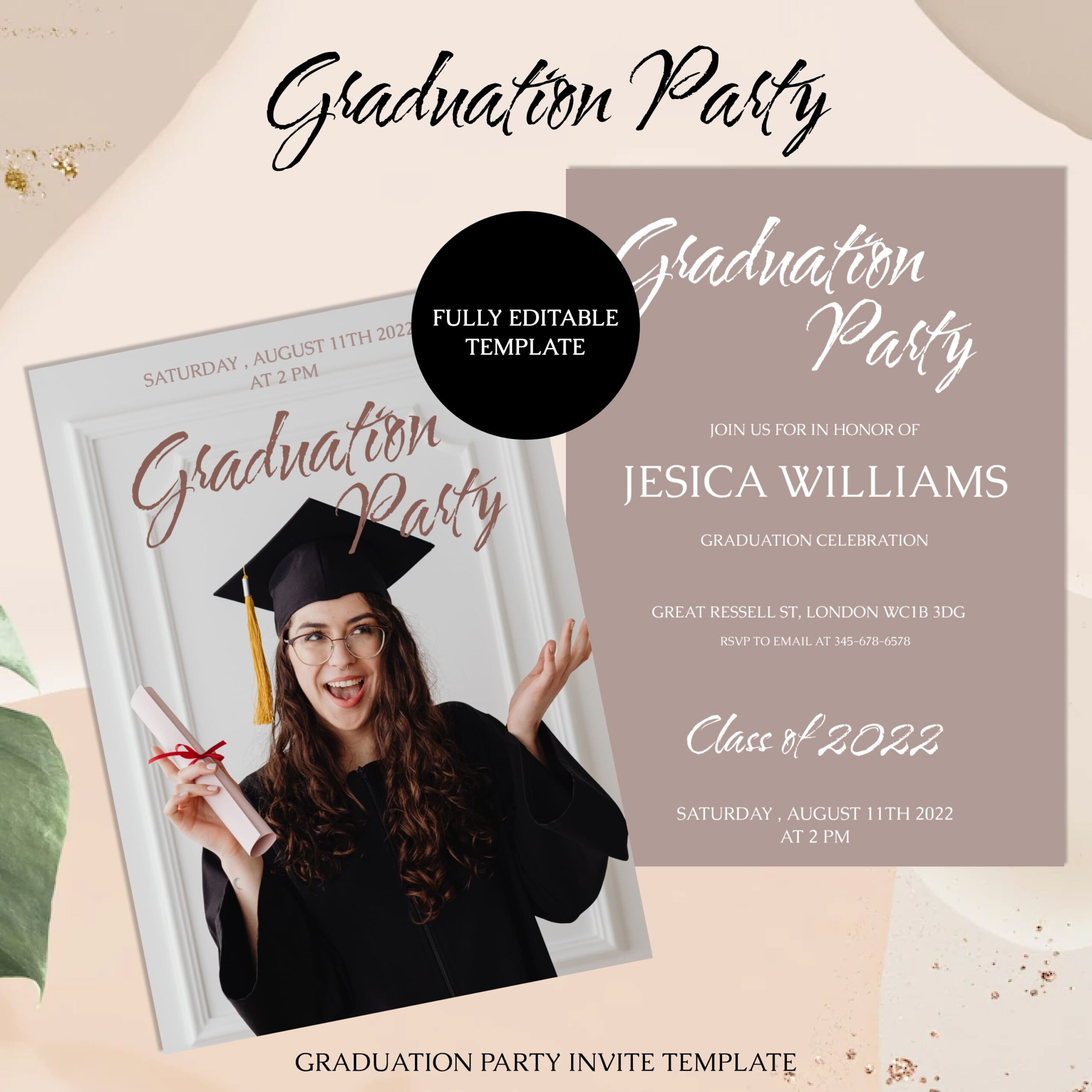 free graduation invite template