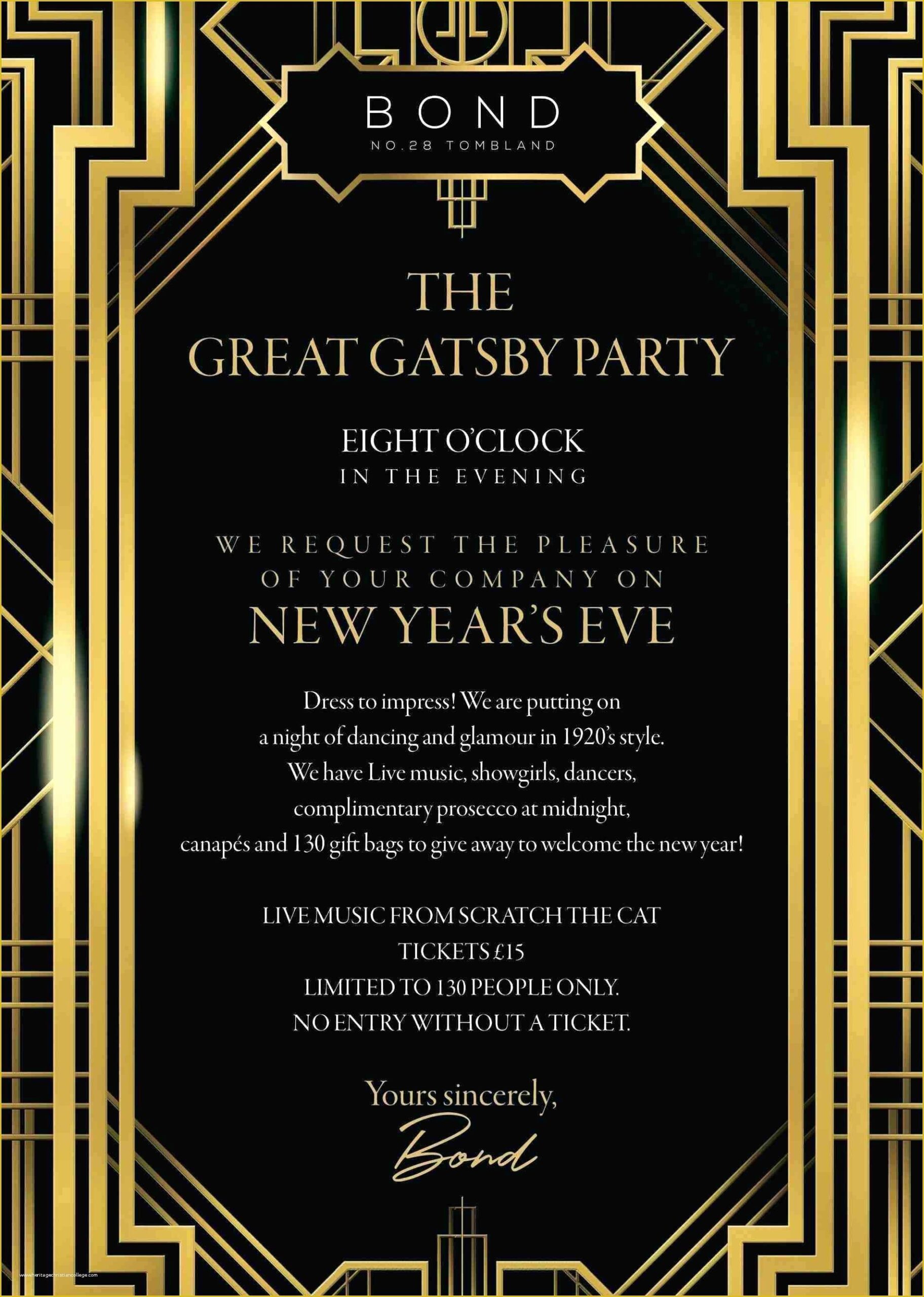 Great Gatsby Invitation Template Free Download Of Great Gatsby 