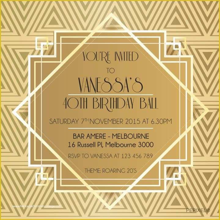 Great Gatsby Invitation Template Free Download Of Great Gatsby