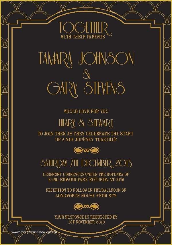 Great Gatsby Themed Invitation Template Free Of 12 Best S Of Harlem 