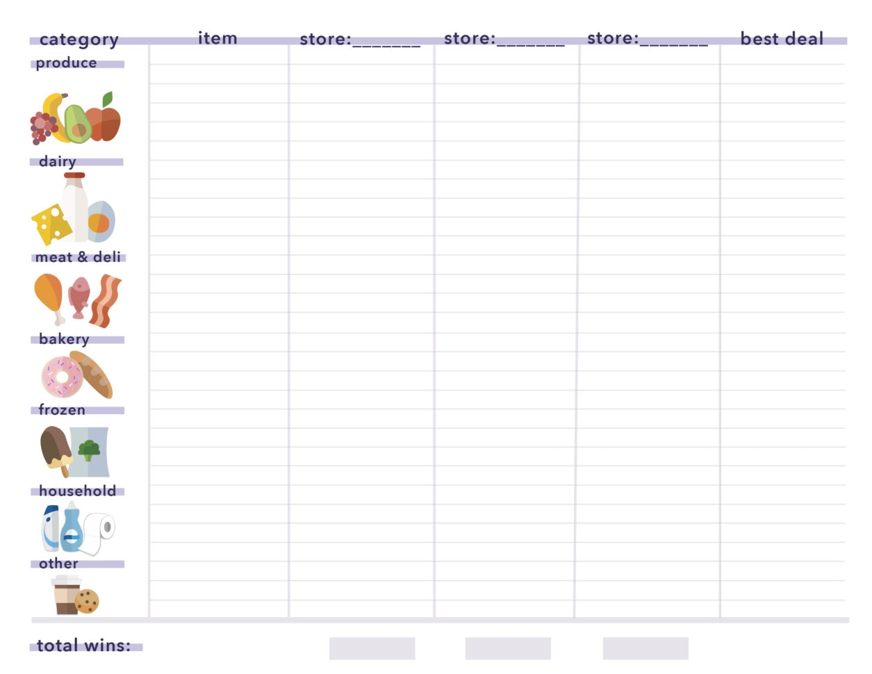 Grocery Budget Worksheet Printable Budgeting Worksheets