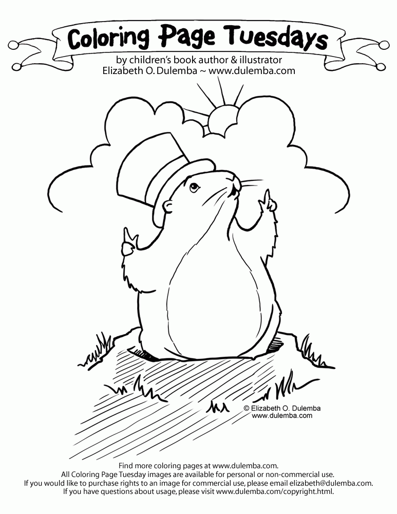 Groundhog Day Coloring Pages Free Printable Coloring Home