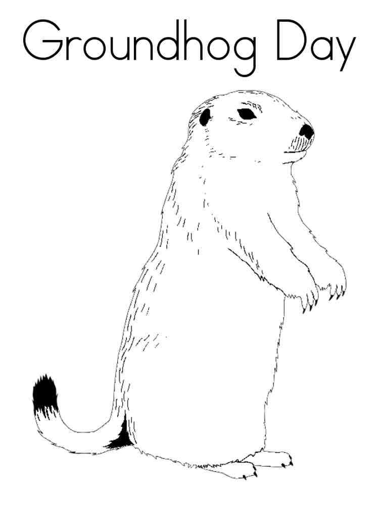 groundhog day coloring pages free