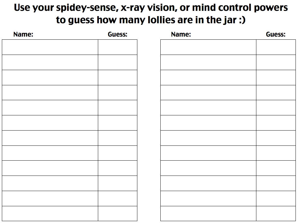 guess how many printable template free