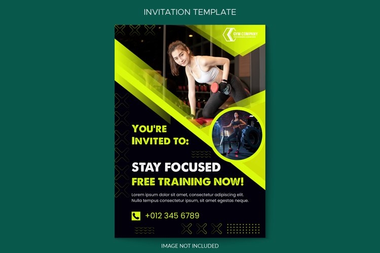 Gym Fitness Show Invitation Template