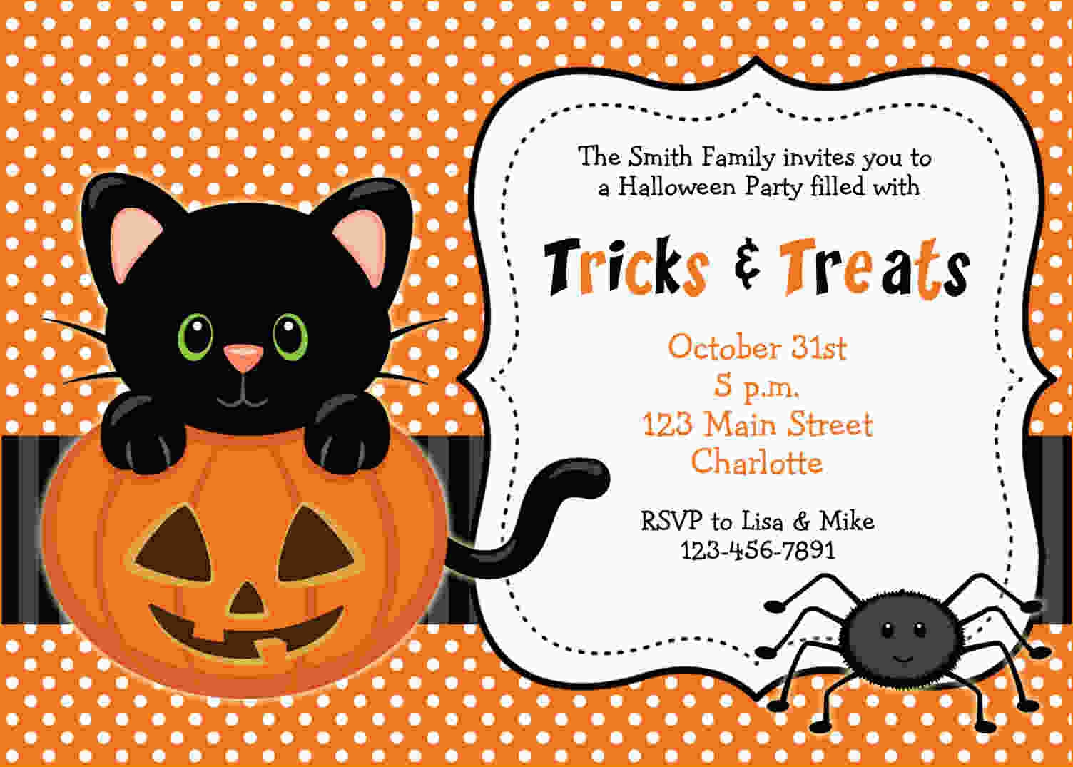 Halloween Invitations Free Printable Template