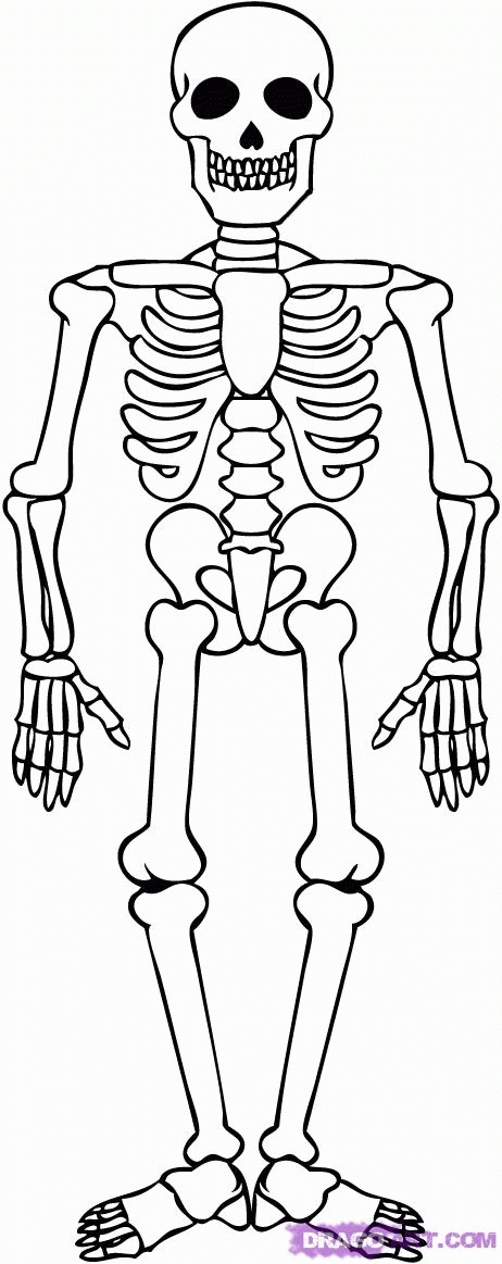 Halloween Skeleton Coloring Pages Coloring Home