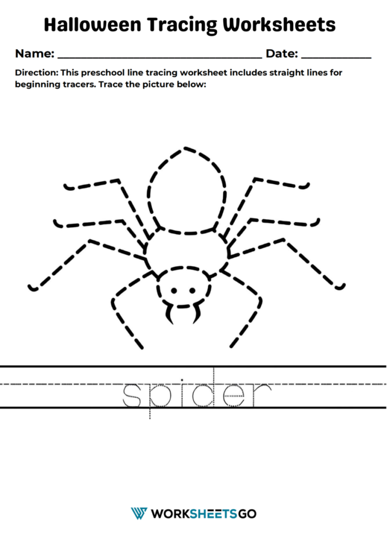 halloween tracing worksheets