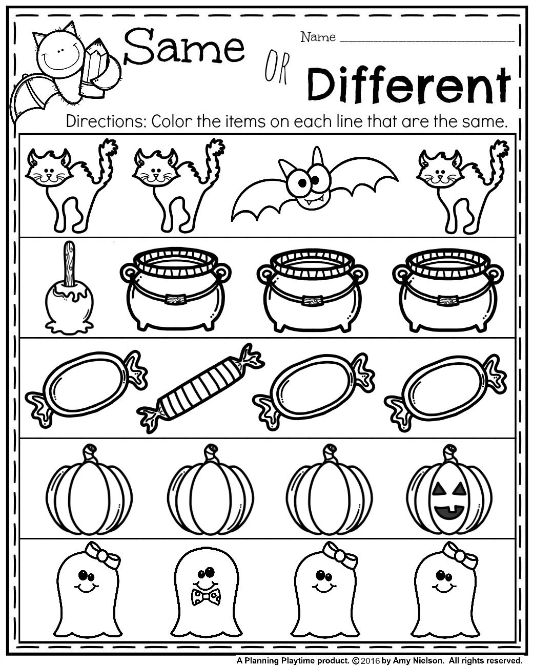 halloween kindergarten worksheets
