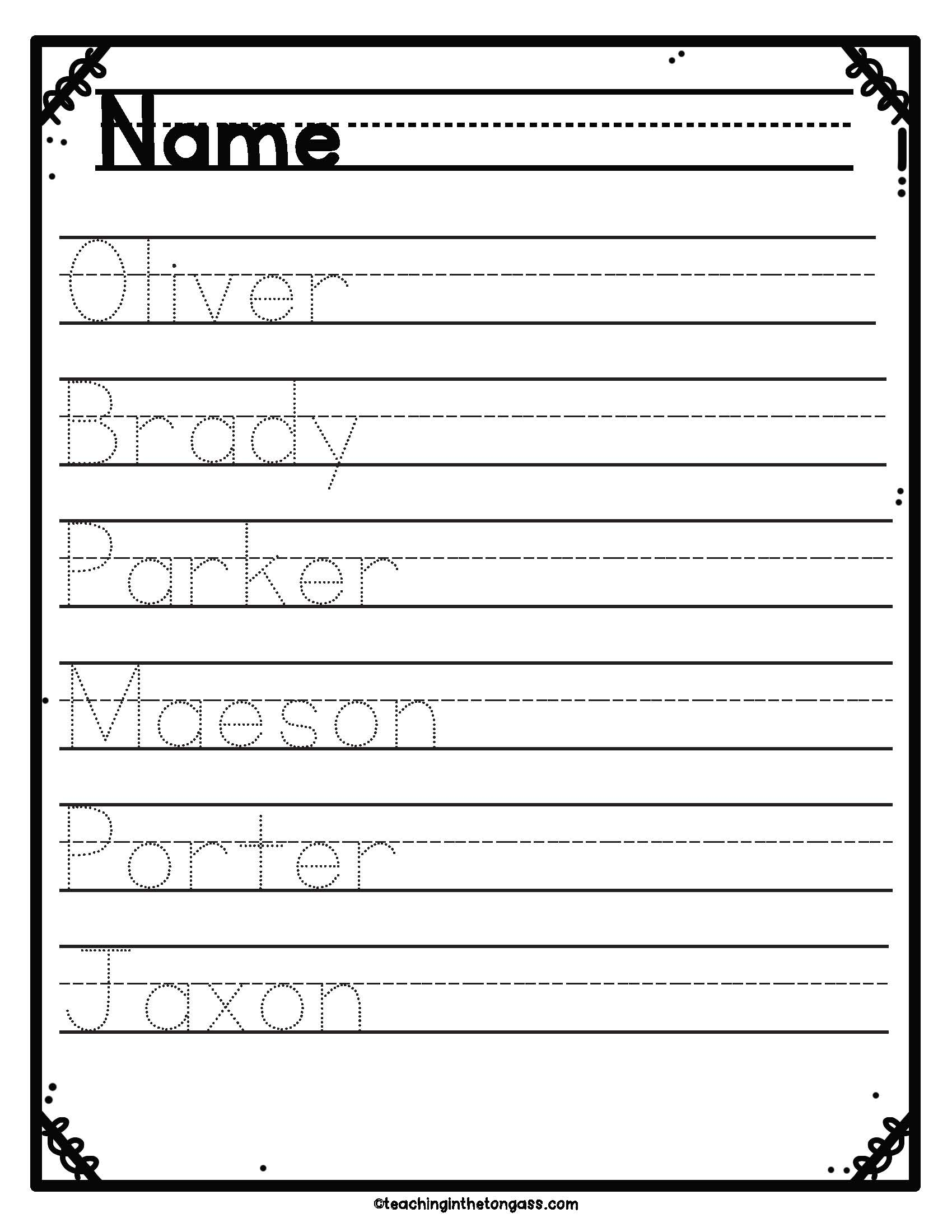 preschool handwriting practice worksheets