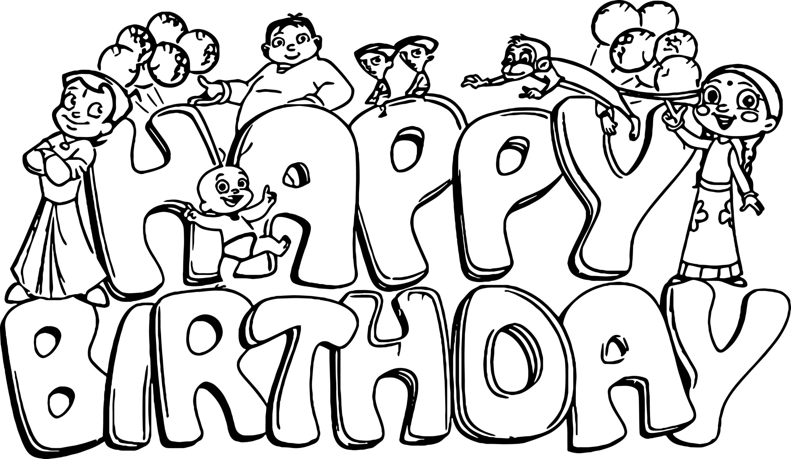birthday coloring pages free