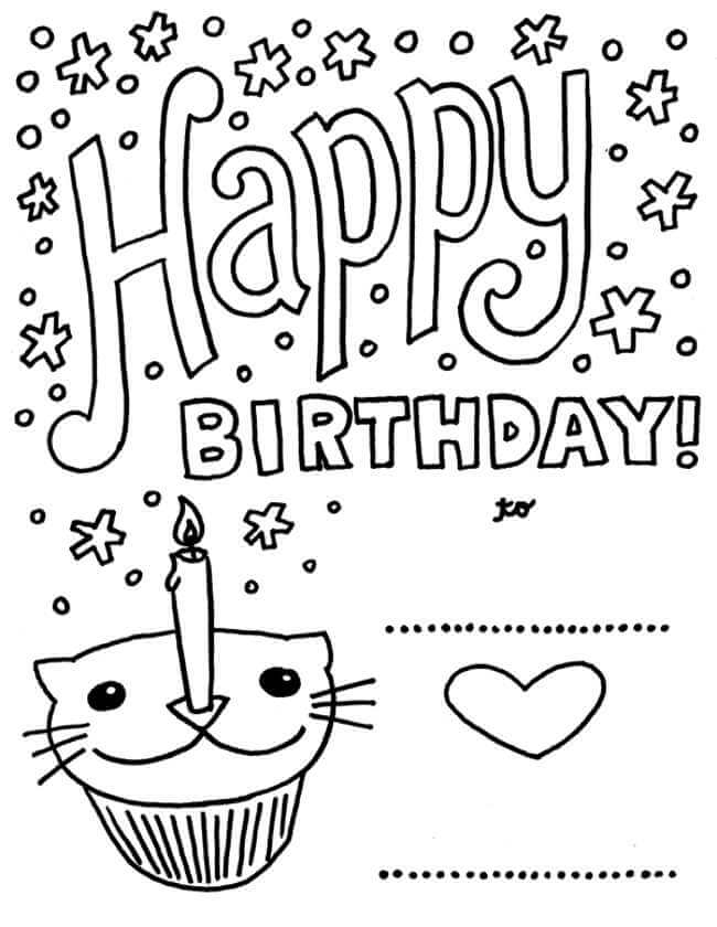 free coloring birthday pages