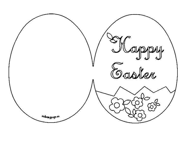 Happy Easter Card Printable Coloring Page Free Printable Coloring Pages