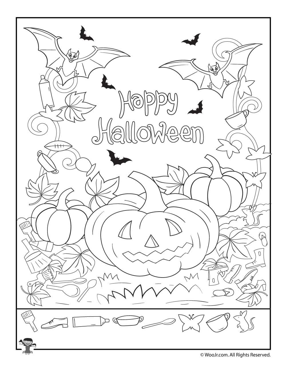Happy Halloween Hidden Pictures Activity Page Woo Jr Kids 