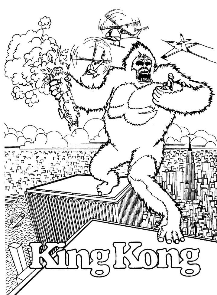 Happy King Kong Coloring Page Free Printable Coloring Pages For Kids