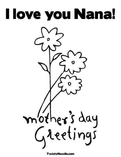 Happy Mothers Day Nana Printable Coloring Pages BlakeaxCarpenter