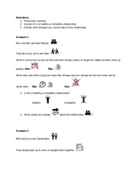 healthy relationship worksheets
