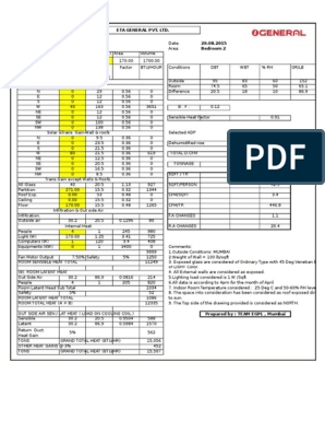 Heat Load Calculation Sheet PDF Worksheets Library