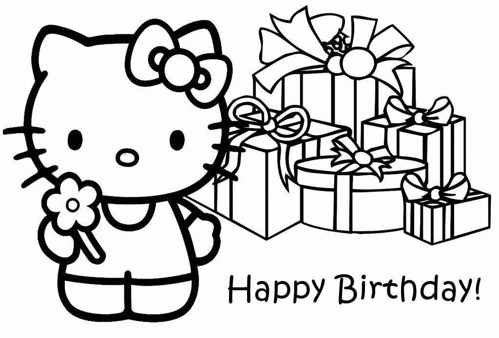 Hello Kitty Birthday Coloring Book Pages Simply Coloring Pages