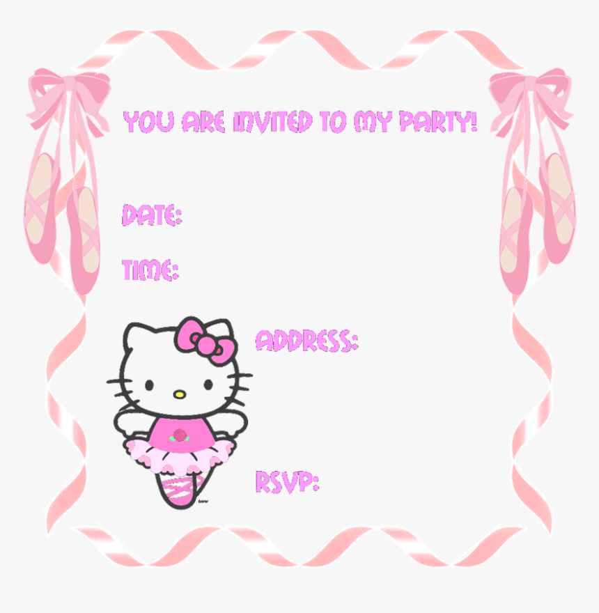 Hello Kitty Party Invitation Templates Hello Kitty Birthday