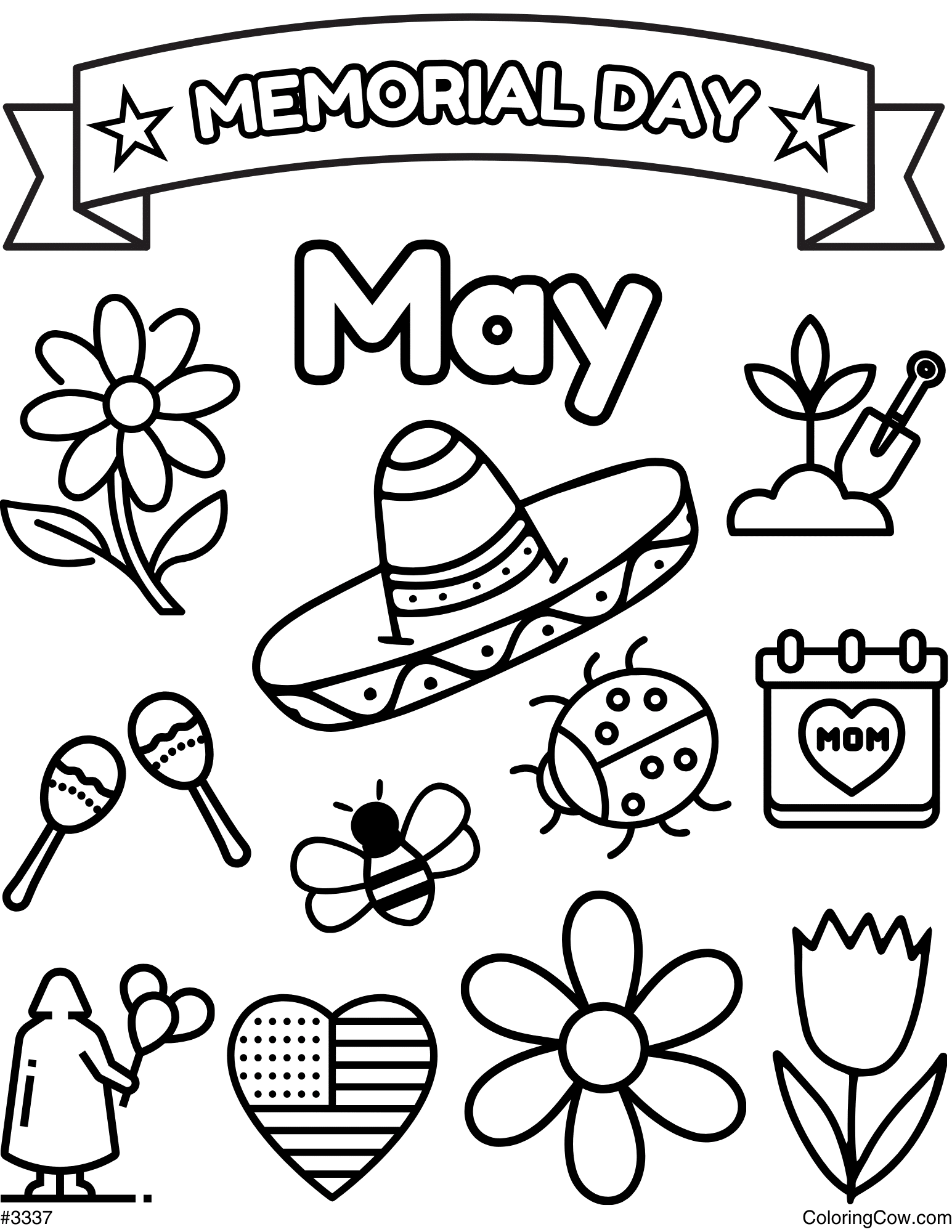 Hello May Coloring Page