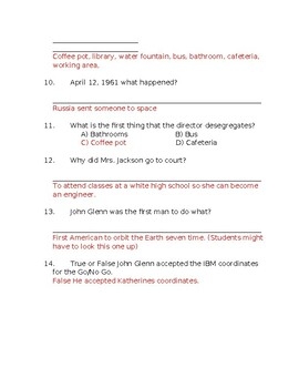 Hidden Figures Movie Worksheet By Oh Korea ESL TpT