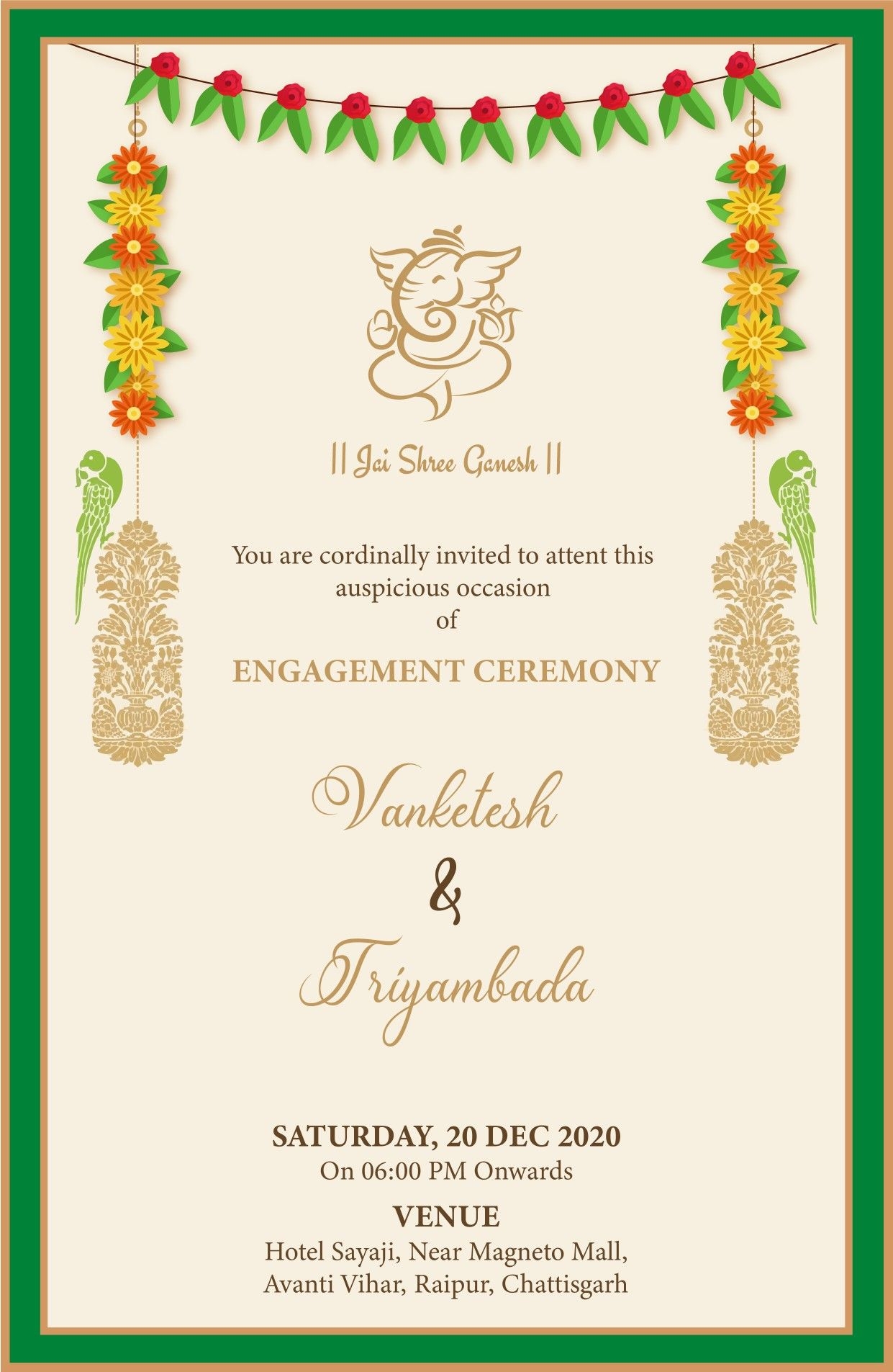 Hindu Engagement Function