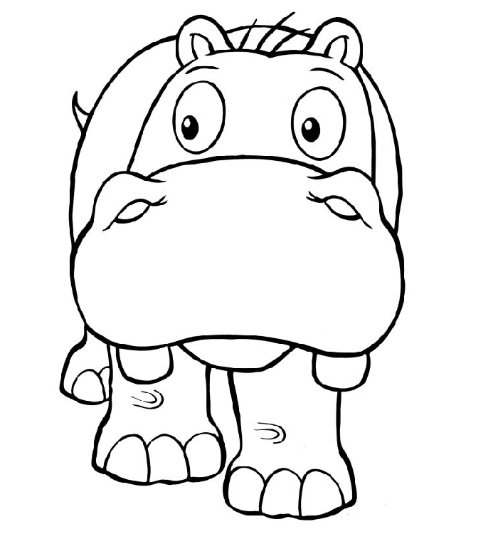 Coloring Pages Hippopotamus