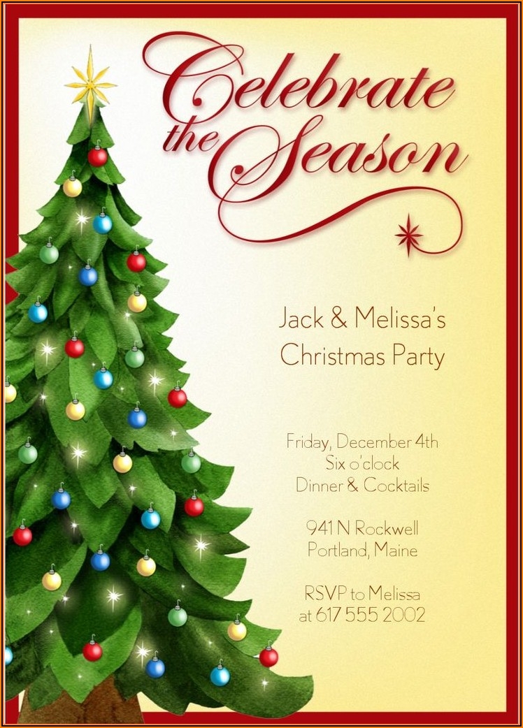 Holiday Luncheon Invitation Templates Template 2 Resume Examples