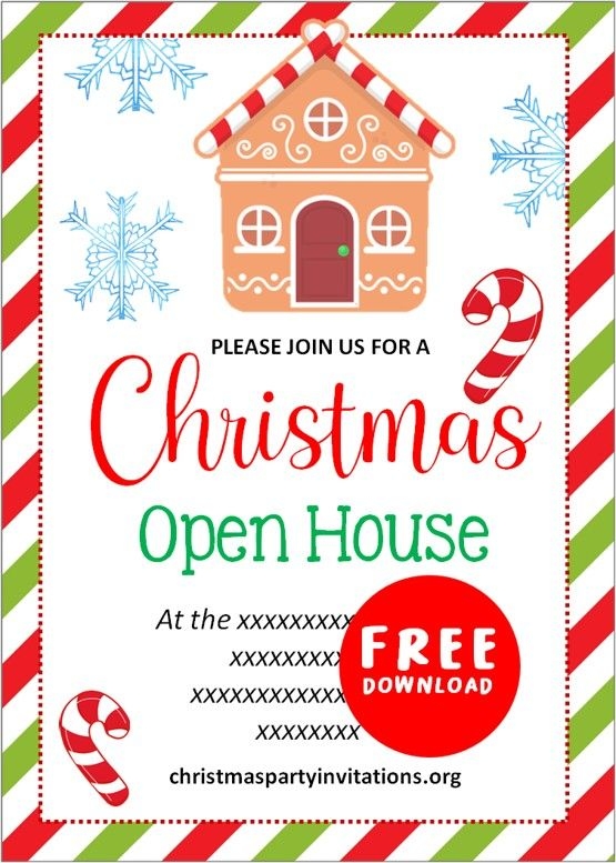 Holiday Open House Invitation Templates Free Dev onallcylinders