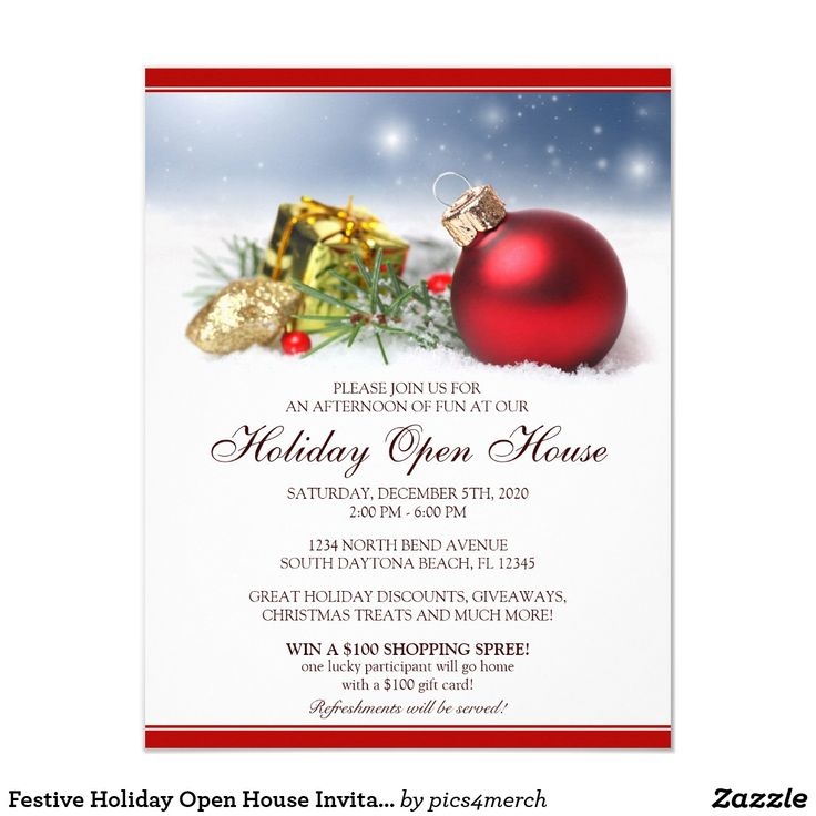 Holiday Open House Invitation Templates Free