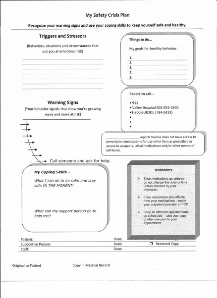 recovery group worksheets