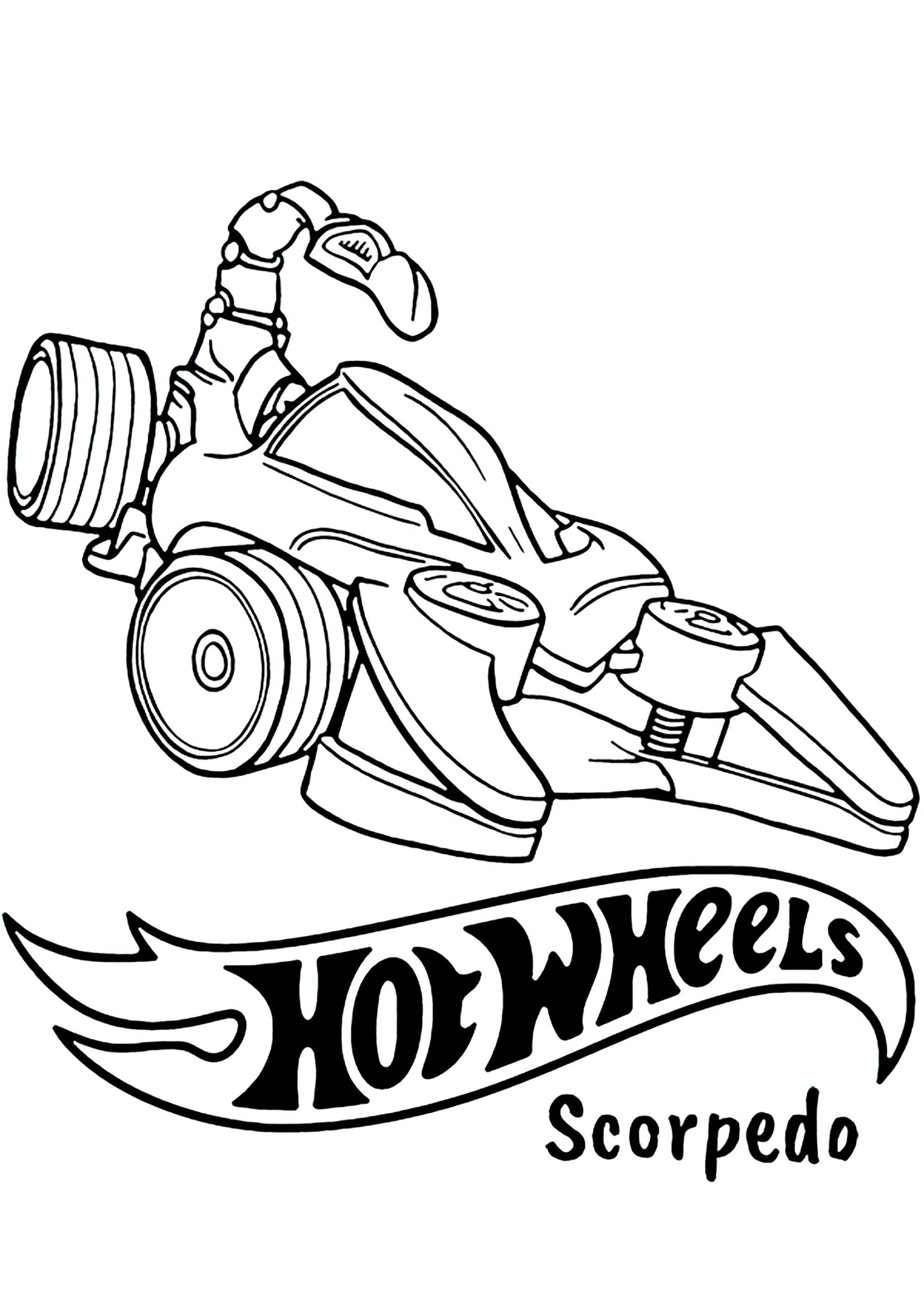 free coloring pages hot wheels