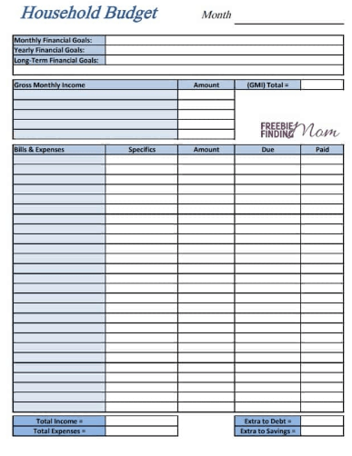 beginner printable budget worksheet