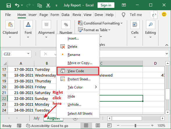 display hidden worksheet excel