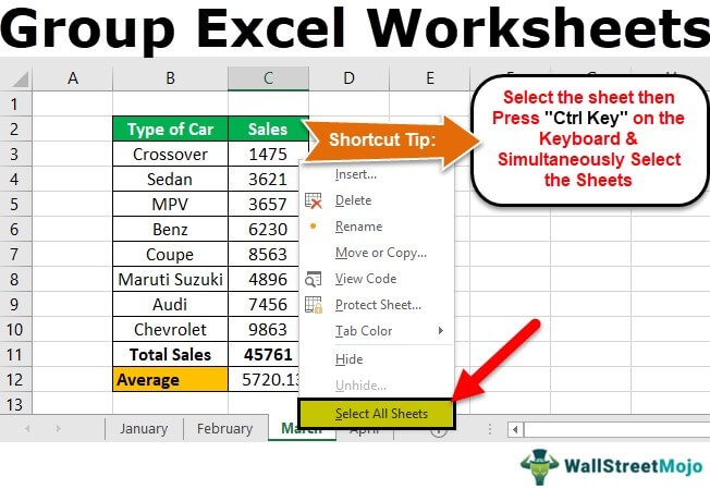 How To Group Ungroup Worksheets In Excel With Examples