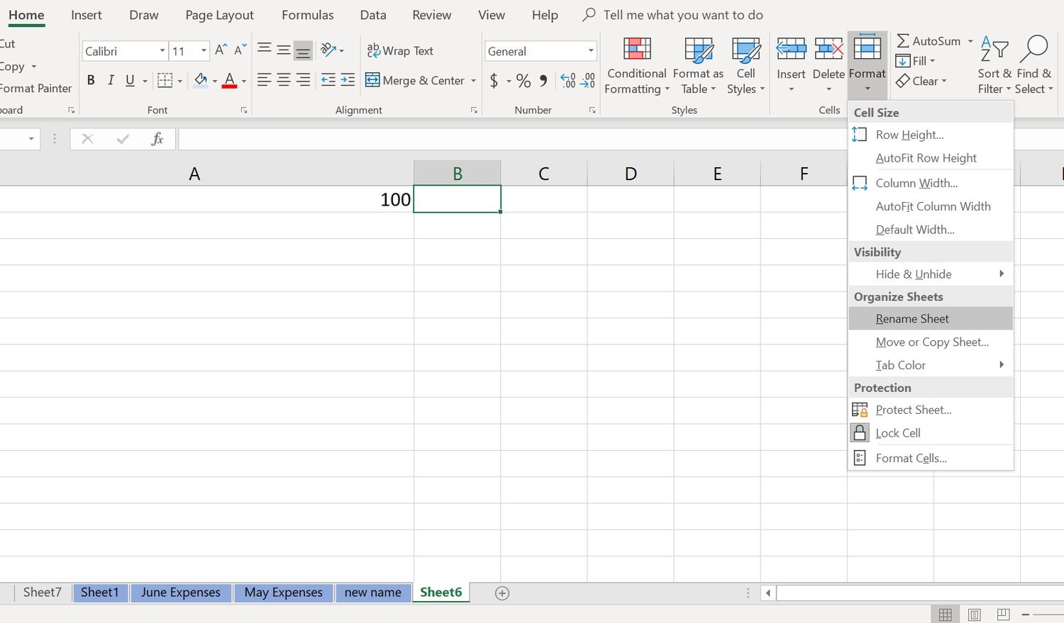excel rename worksheet