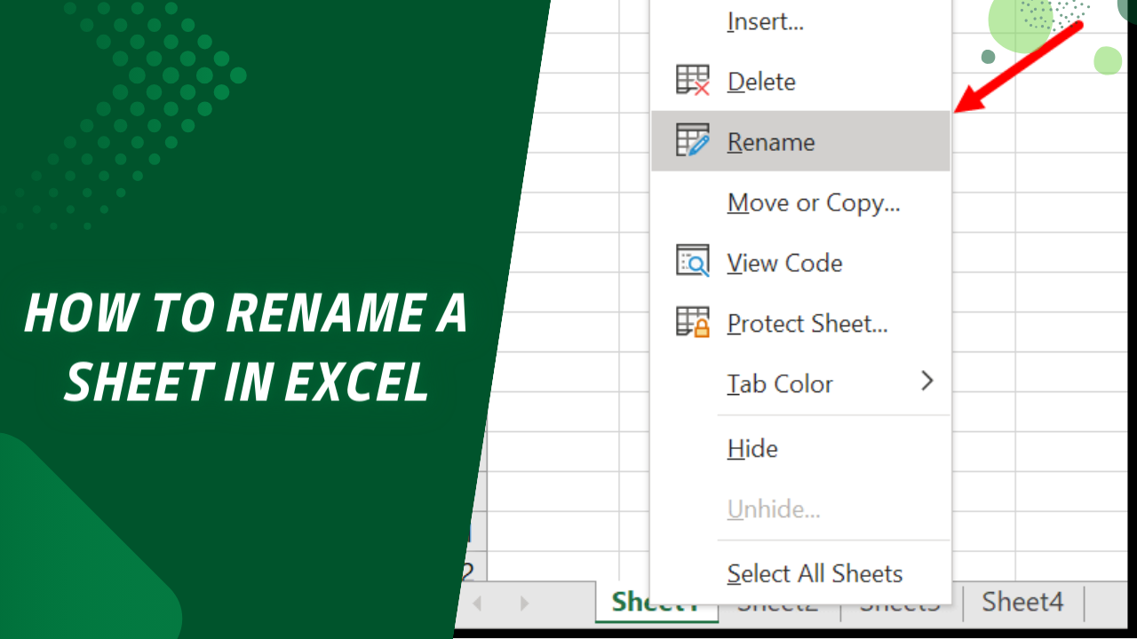 How To Rename Sheet In Excel Worksheets Library