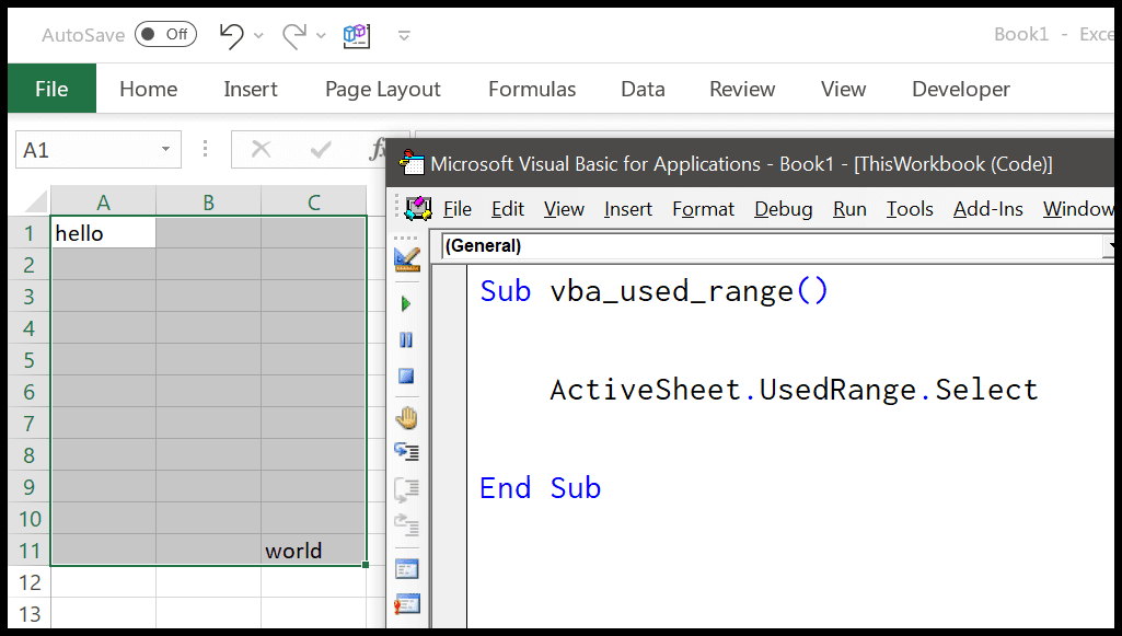 How To Use UsedRange Property In VBA In Excel Worksheets Library