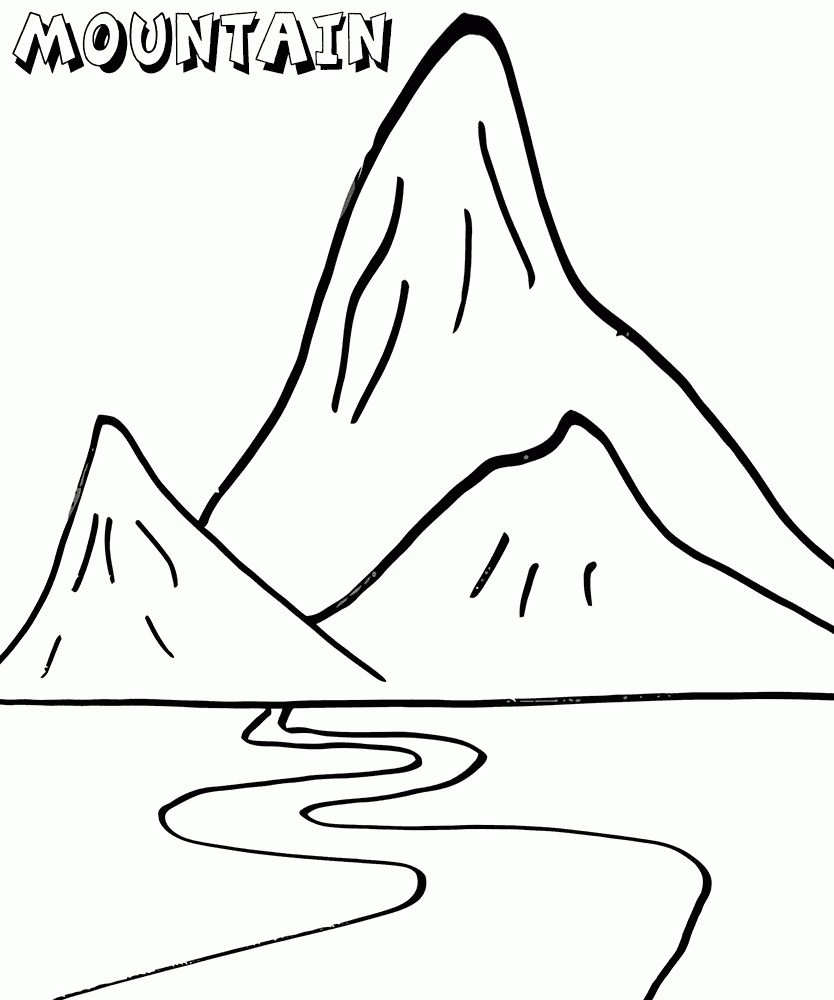 Mountain Coloring Page