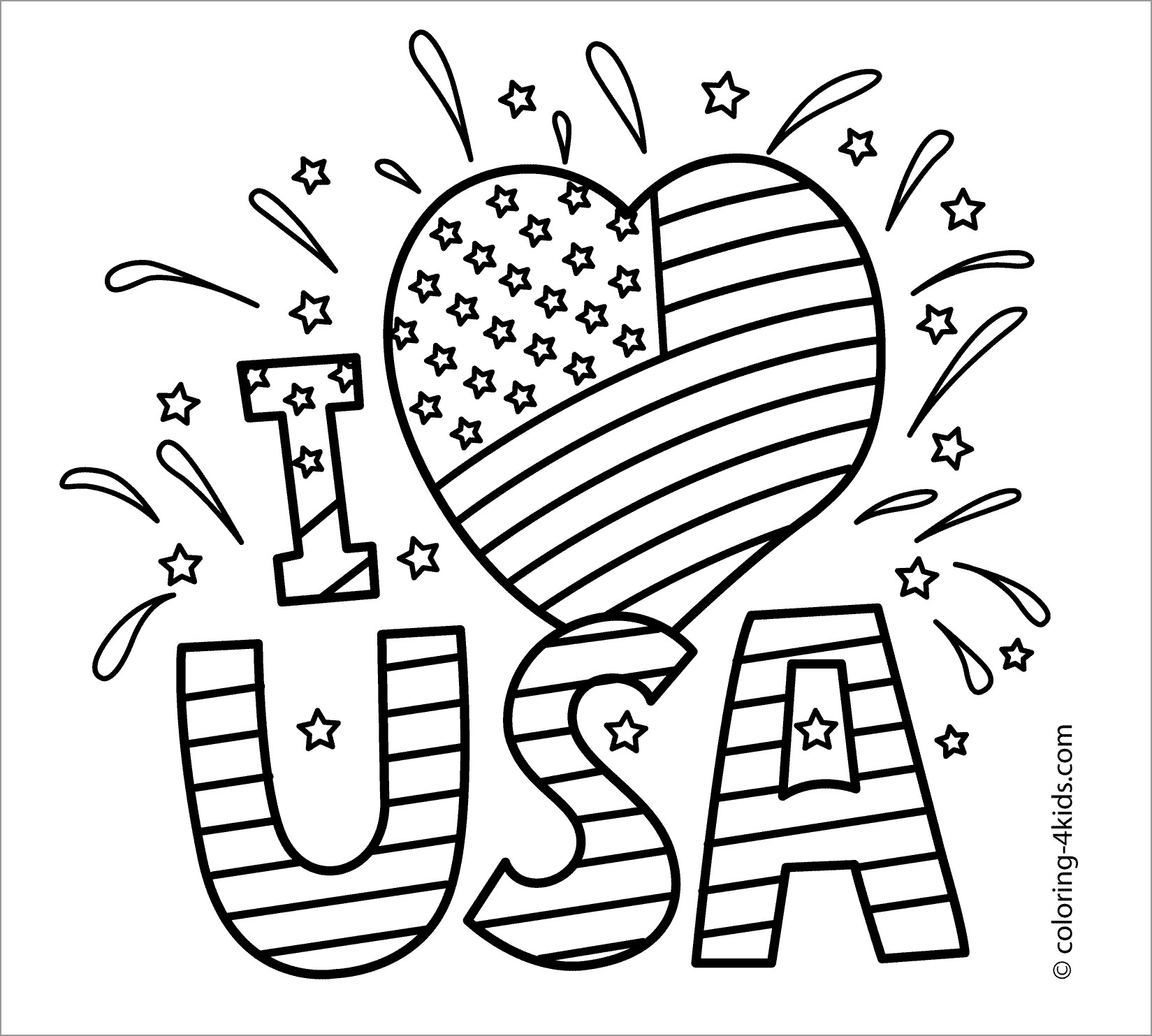 Coloring Page Of The Usa