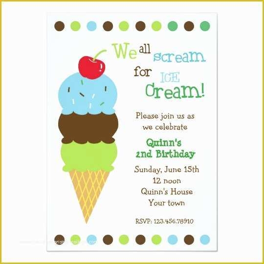 Ice Cream Birthday Invitation Template Free Of Ice Cream Birthday Party 