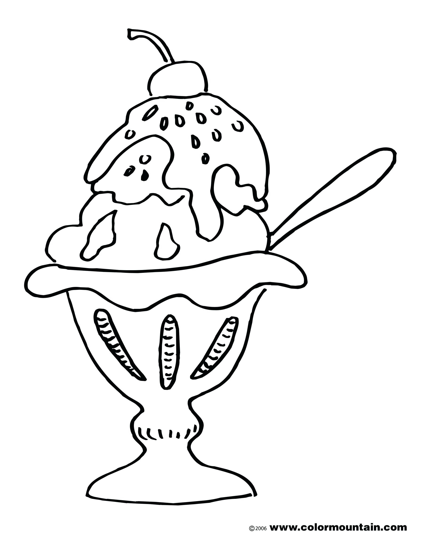 ice cream color pages printable free