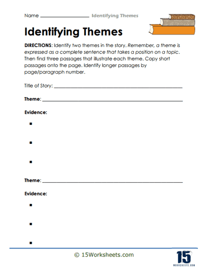 Identifying The Theme Of A Story Worksheets Worksheets Library