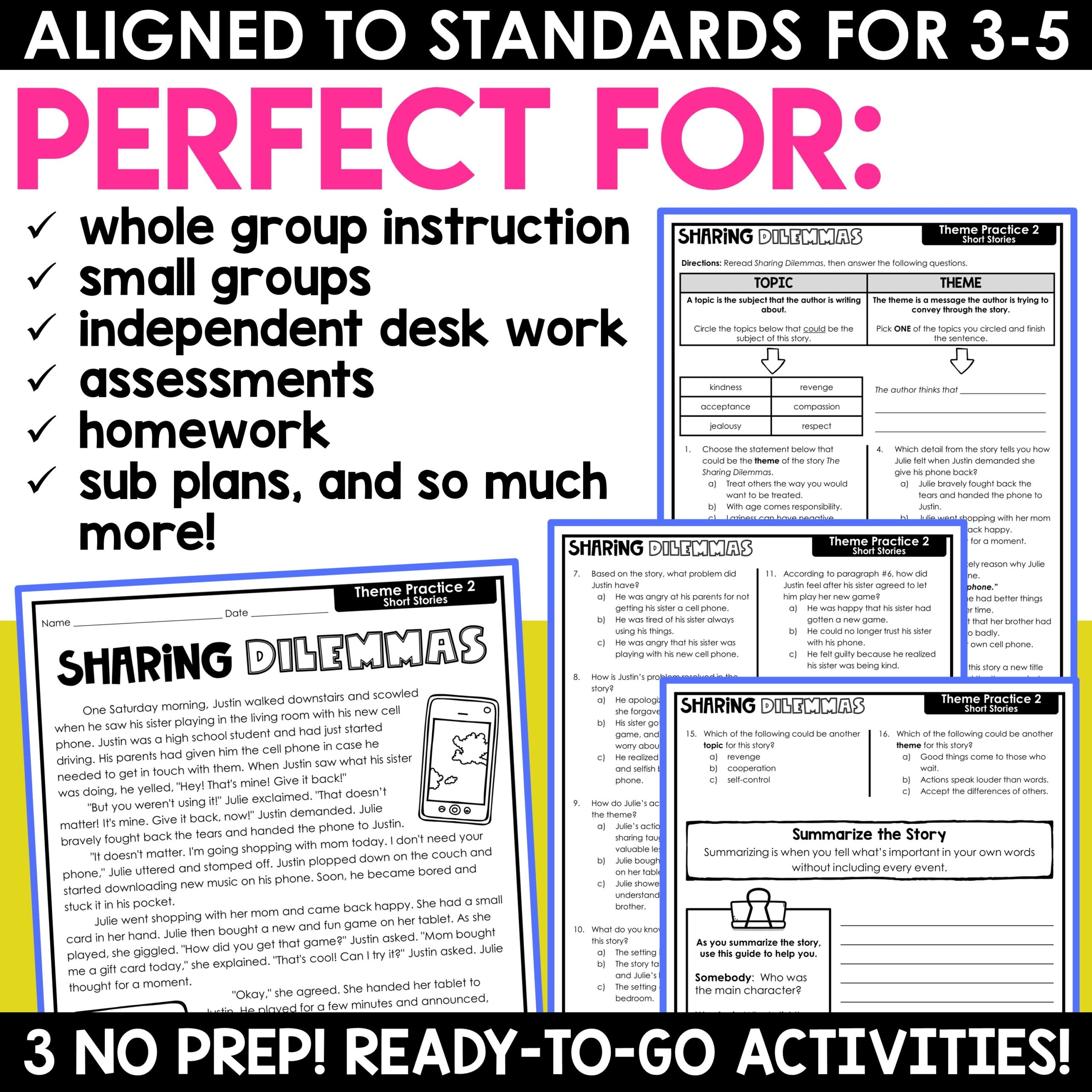 Identifying Theme Worksheets Education Is Lit Worksheets Library